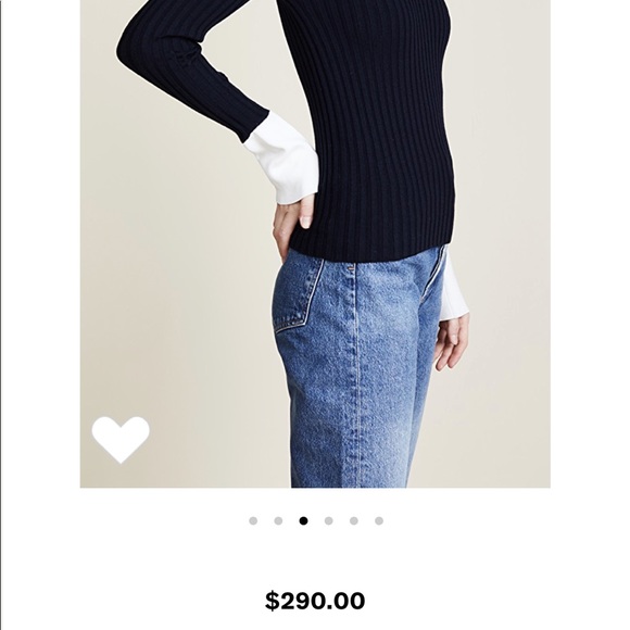 Edition10 Contrast Colored Bell Sleeved Sweater - Picture 2 of 8